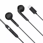 Slúchadlá do uší s mikrofónom Krüger&Matz C2 USB-C, čierne (1)