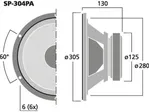 Reproduktor MONACOR SP-304PA PA  basový, 175 W,  4 Ohm (3)