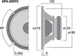 Basový reproduktor Monacor SPH-200TC, 2 x 60 W, 2 x 8 Ohm (3)