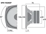 Stredový reproduktor Monacor MSH-115, 120 W, 8 Ohm (3)