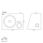 Subwooferový box do auta BASSER B1250 BLACK, 50l (3)