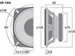 Univerzálny reproduktor MONACOR SP-13/4, 20 W, 4 Ω (2)
