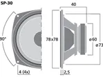 Univerzálny reproduktor MONACOR SP-30, 5 W, 4 Ω (3)