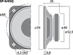 Univerzálny reproduktor MONACOR SP-6/4SQ, 3 W, 4 Ω (2)