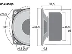 Univerzálny reproduktor MONACOR SP-7/4SQS, 8 WMAX, 4 WRMS, 4 Ω (2)