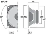 Univerzálny reproduktor MONACOR SP-7W, 4 W, 8 Ω (3)