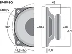 Univerzálny reproduktor MONACOR SP-8/4SQ, 10 W, 4 Ω (2)