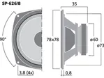 Univerzálny reproduktor s plným rozsahom MONACOR SP-626/8, 2 W, 8 Ω (2)