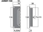 Výškový reproduktor MONACOR AIRMT-130,High-end, 60 W, 8 Ohm (3)
