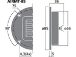 Výškový reproduktor MONACOR AIRMT-85, 20 W, 4 Ohm (3)
