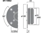 Výškový reproduktor MONACOR DT-19SU, 80 W, 8 Ohm (3)
