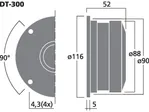 Výškový reproduktor MONACOR DT-300, 50 W, 8 Ohm (3)