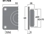 Výškový reproduktor MONACOR DT-75/8, 25 W, 8 Ohm (3)