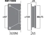 Výškový reproduktor MONACOR RBT-1000, 40 W, 6 Ohm (2)
