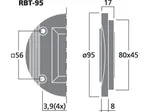 Výškový reproduktor MONACOR RBT-95, 30 W, 8 Ohm (2)