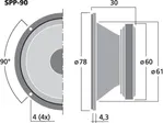 Výškový reproduktor MONACOR SPP-90, 22 W, 8 Ohm (3)