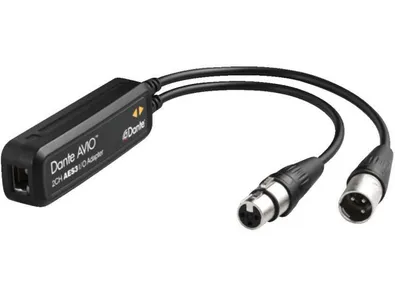 Adaptér Dante AVIO AES3 / EBU ADP-AES3-2X2, pre pripojenie analógových zariadení