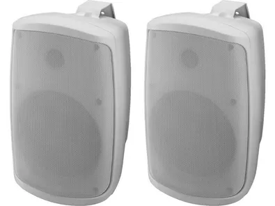 Aktívny dvojpásmový reproduktorový systém Monacor WALL-06SET/WS, 2 x 30 W, 16 cm