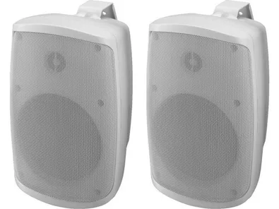 Aktívny dvojpásmový reproduktorový systém Monacor WALL-05SET/WS, 2 x 30 W, 13 cm