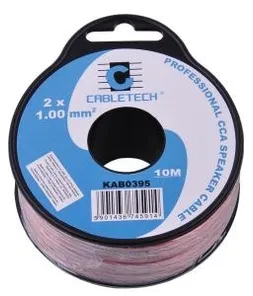 Reproduktorový kábel CABLETECH KAB0395 2x 1,0mm CCA (10m)