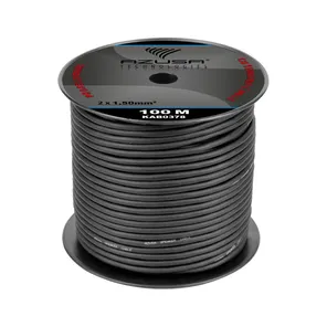 Kábel reproduktorový AZUSA KAB0378 2x 1,5mm okrúhly, čierny HQ (100m)
