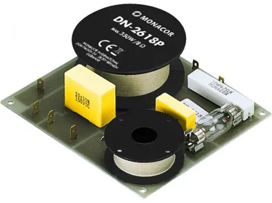 Reproduktorová výhybka Monacor DN-2618P, 2-pásmová, 350 W, 8 Ohm
