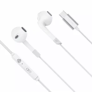 Slúchadlá do uší s mikrofónom Krüger&Matz C2 USB-C, biele