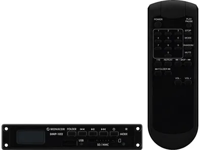 Vkladací modul kompaktného prehrávača MP3 Monacor DMP-102