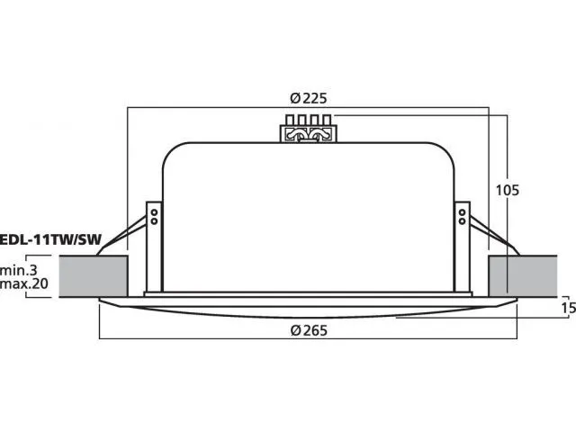 EDL-11TW / SW Monacor EDL-11TW/SW, PA stropné reproduktory (2)