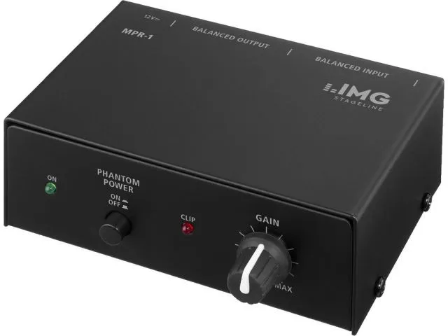 1-kanálový mikrofónny predzosilňovač Monacor MPR-1 (1)