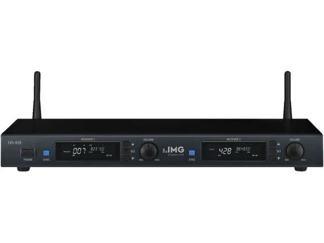 2-kanálová multifrekvenčná prijímacia jednotka Monacor TXS-920, 823 - 832 MHz + 863 - 865 MHz (1)