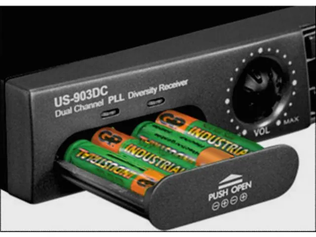 2-kanálový diverzitný UHF PLL prijímač JTS US-903DCPRO/5 (2)