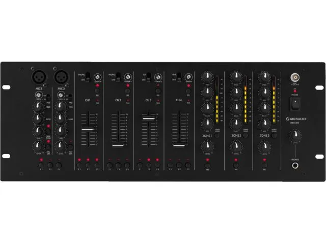 3-zónový mixpult Monacor MPX-4PA (1)