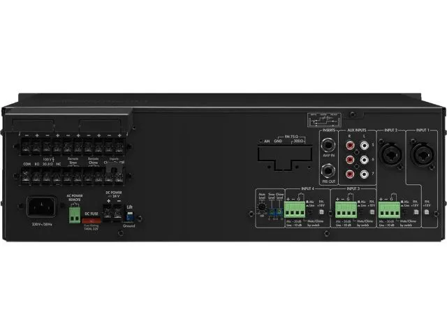 5-pásmový mono PA mixážny zosilňovač Monacor PA-5480, 480 W (3)