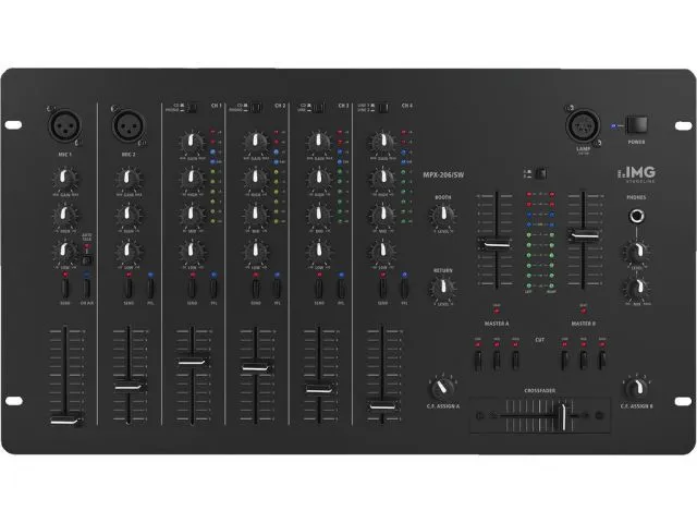 6-kanálový stereo mixér Monacor MPX-206/SW (1)