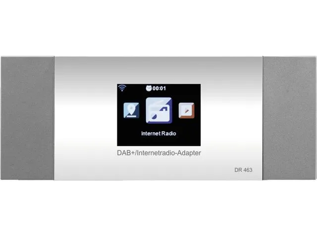 Adaptér internetového rádia WLAN s DLNA Monacor DR-463, DAB +, FM a bluetooth (1)