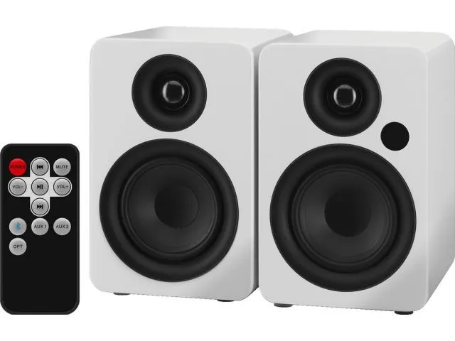 Aktívny obojsmerný stereofónny reproduktorový systém Monacor SOUND-4BT/WS (2)
