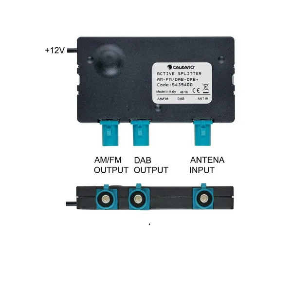 Aktívny zosilňovač AM/FM/DAB+ pre pasívne DAB antény CAL-7561004 (2)
