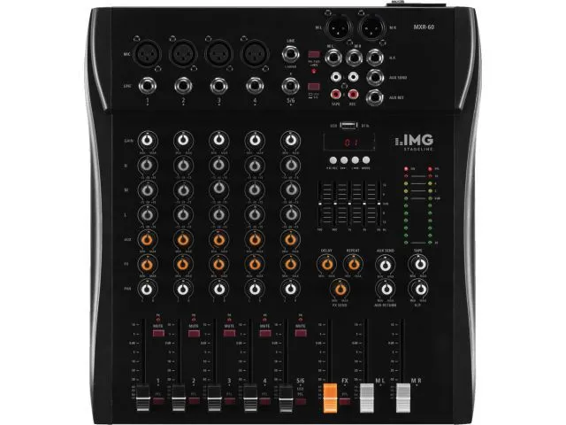 Audio mixážny pult Monacor MXR-60, 6-kanálový (2)