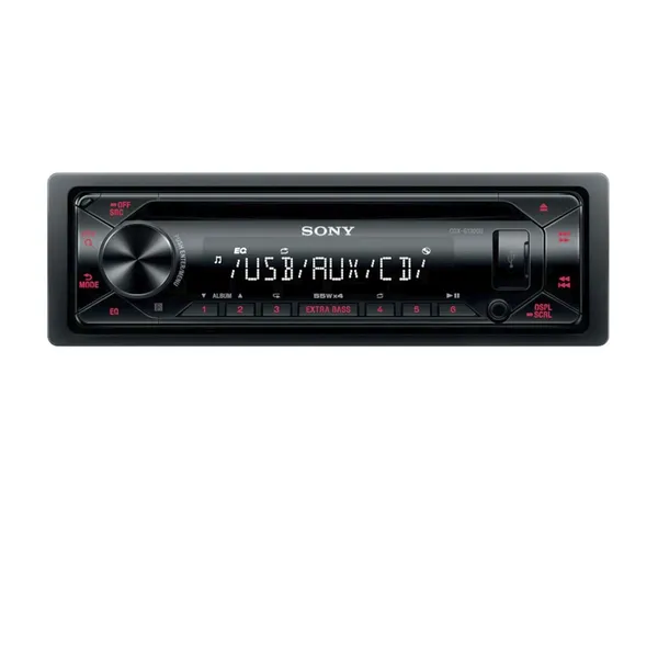 Autorádio SONY, 1 DIN s CD, AUX, USB, červené CDXG1300U.EUR (1)