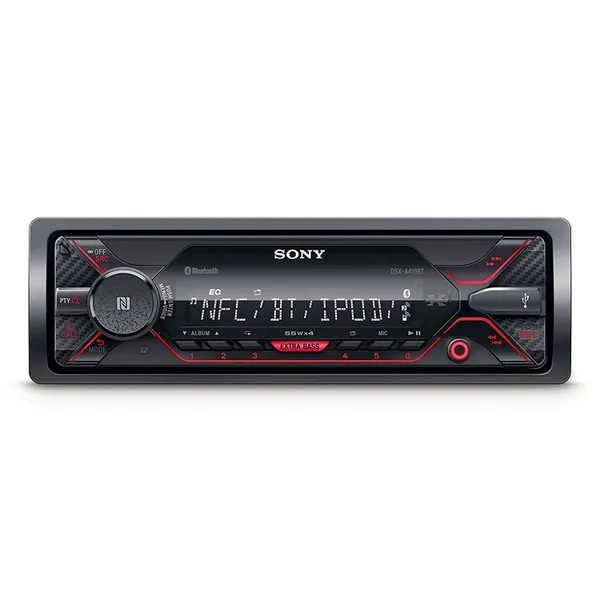 Autorádio SONY, 1DIN s USB a Bluetooth, červené DSXA410BT.EUR (1)