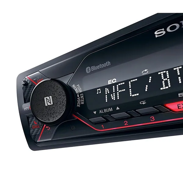 Autorádio SONY, 1DIN s USB a Bluetooth, červené DSXA410BT.EUR (2)