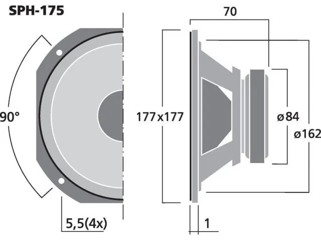 Basový reproduktor Monacor SPH-175, 100 W, 8 Ohm (3)