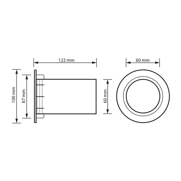 Basreflexový nátrubok MNC 100 mm x 122 mm (3)