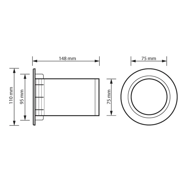 Basreflexový nátrubok MNC 110 x 148 mm (3)