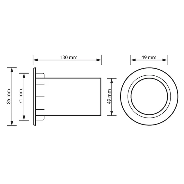 Basreflexový nátrubok MNC 85 x 71 x  130 mm (3)