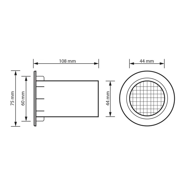 Basreflexový nátrubok MNC 75  x 108 mm (4)