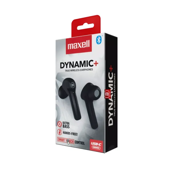 Bezdrôtové slúchadlá Maxell BT Dynamic+ 52043BK TWS, čierne (2)
