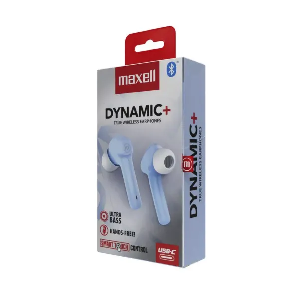 Bezdrôtové slúchadlá Maxell BT Dynamic+ 52043BL TWS, modré (2)