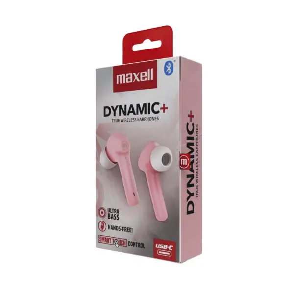 Bezdrôtové slúchadlá Maxell BT Dynamic+ 52043PK TWS, ružové (2)